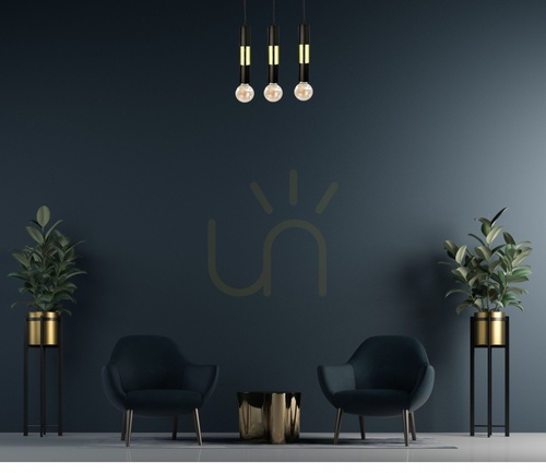 Skontrolujte Závesné svietidlo Keter Lighting MAGNUM BULB 1266 3×E27 čierno-zlaté