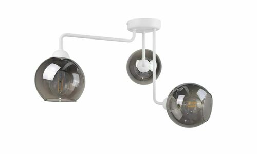Skontrolujte Stropné svietidlo Keter Lighting COSMO WHITE 1295, 3×E27, biele s dymovým sklom
