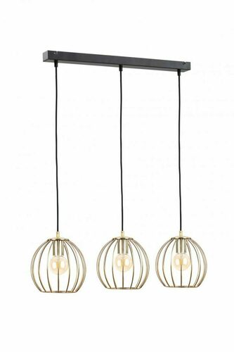 Skontrolujte Závesné svietidlo 3xE27 GLOBE BLACK / GOLD