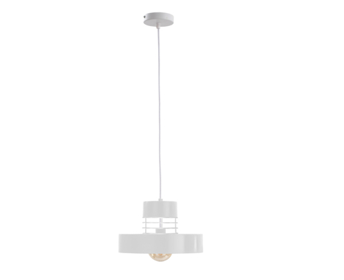 Skontrolujte Biele závesné svietidlo Keter Lighting BOSSI WHITE 867, 1×E27, 30 cm