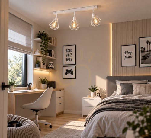 Skontrolujte Stropné svietidlo Keter Lighting FOSKAL 463 biele, 3×E27, 65 cm