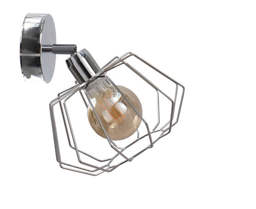 Skontrolujte Strieborné nástenné svietidlo Keter Lighting LUNA SILVER 708, 1xE27