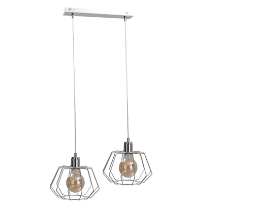 Skontrolujte Závesné svietidlo Keter Lighting LUNA SILVER 726, strieborné, 2×E27