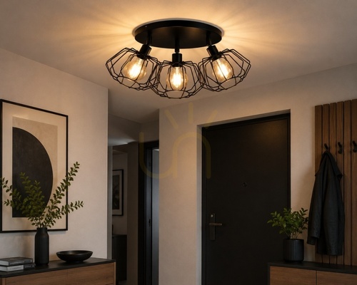 Skontrolujte Stropné bodové svietidlo Keter Lighting LUNA BLACK 478, 3×E27, čierne