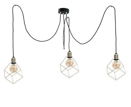 Skontrolujte Závesné svietidlo Keter Lighting TAHO GOLD 594, zlaté/čierne, 3×E27