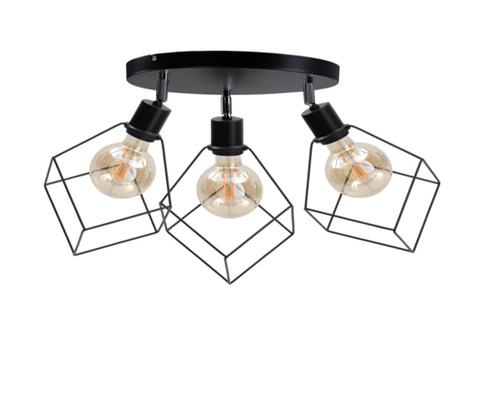 Skontrolujte Stropné svietidlo Keter Lighting RUBEN BLACK 524, čierne, 3×E27