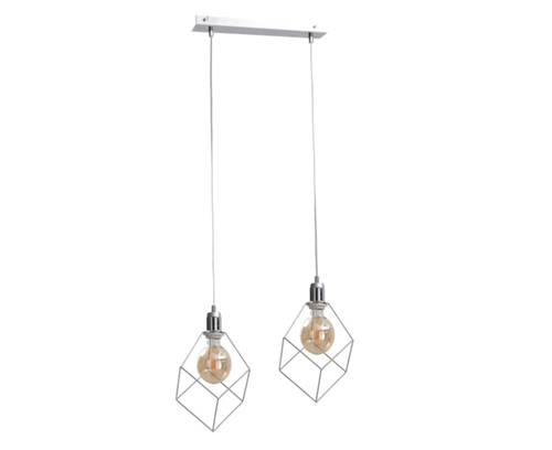 Skontrolujte Závesné svietidlo Keter Lighting RUBEN SILVER 2xE27 773, chrómové