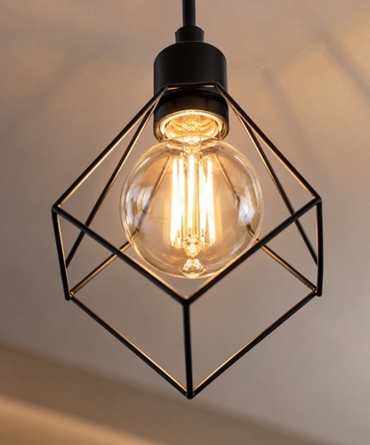 Skontrolujte Závesné svietidlo Keter Lighting RUBEN WOOD 609, 5xE27, čierne s dreveným detailom