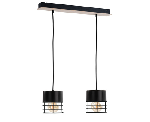 Skontrolujte Závesné svietidlo 2xE27 CASA BLACK / WOOD
