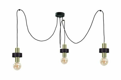 Skontrolujte Závesné svietidlo Keter Lighting UNICA 311, 3×E27, čierno-zlaté