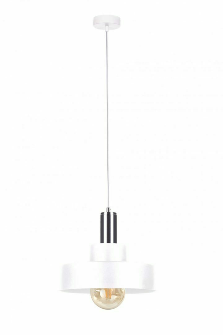 Skontrolujte Závesné svietidlo Keter Lighting GIZA 1×E27 bielo-strieborné, 30 cm Závesné svietidlo Keter Lighting GIZA 1×E27 bielo-strieborné, 30 cm