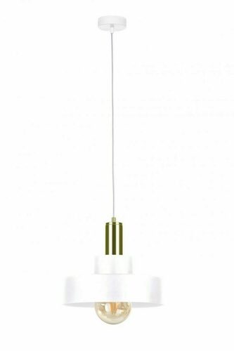 Skontrolujte Bielo-zlaté závesné svietidlo Keter Lighting GIZA 897 1×E27 max. 60 W 30 cm