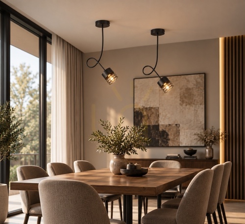 Skontrolujte Čierne stropné svietidlo Keter Lighting ELLE 1138, 1×E27