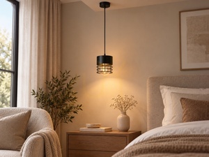 Závesné svietidlo Keter Lighting ELLE 1142, čierne, 1×E27 small 3