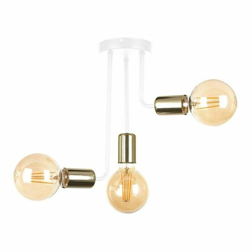 Skontrolujte Stropné svietidlo 3xE27 MEGAN WHITE/GOLD Keter Lighting