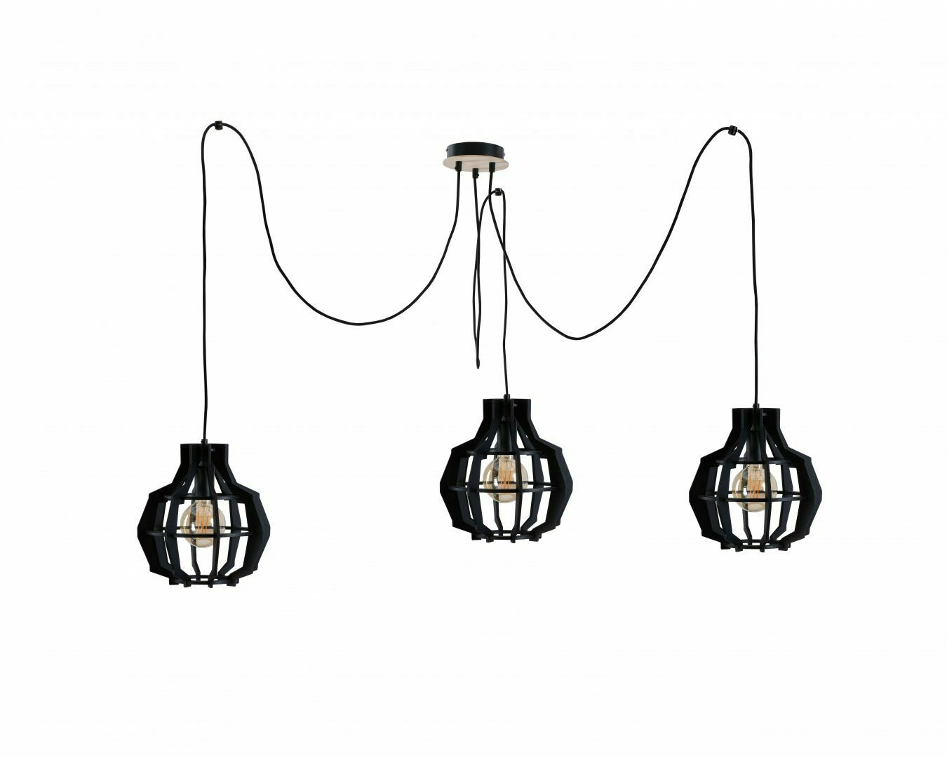 Skontrolujte Závesné svietidlo Keter Lighting Bento Small Black Long 3 × E27 764 Závesné svietidlo Keter Lighting Bento Small Black Long 3 × E27 764
