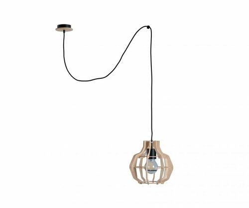 Skontrolujte Závesné svietidlo Keter Lighting BENTO SMALL NATURAL LONG 653, prírodné drevo, 1×E27, 28 cm