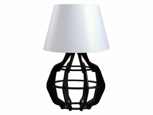 Skontrolujte Nočná lampa Keter Lighting BENTO BLACK WHITE II 925, 46 cm, preglejka a látkové tienidlo, čiernobiela, 1xE27