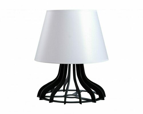 Skontrolujte Nočná lampa IVO WHITE II Keter Lighting 952 biele tienidlo, čierna preglejka E27 max 60 W výška 34 cm