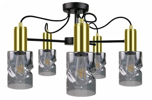 Skontrolujte Stropné svietidlo INGER BLACK/GOLD 1789 5xE27 60 cm - Keter Lighting