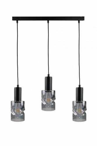 Skontrolujte Závesné svietidlo Keter Lighting CROSS BLACK 1544, 3×E27, čierne s dymovým sklom