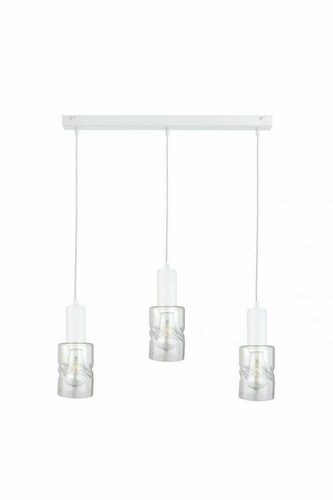Skontrolujte Závesné svietidlo Keter Lighting CROSS biele s čírym sklom 3xE27 60 cm 1554