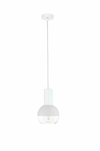Skontrolujte Závesné svietidlo Keter Lighting ICE 1609 1×E27, biele so skleneným tienidlom