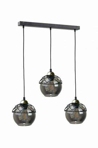 Skontrolujte Závesné svietidlo 3xE27 MERA BLACK/GOLD Keter Lighting