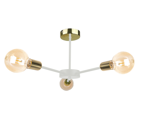 Skontrolujte Stropné svietidlo 3xE27 SUN WHITE / GOLD
