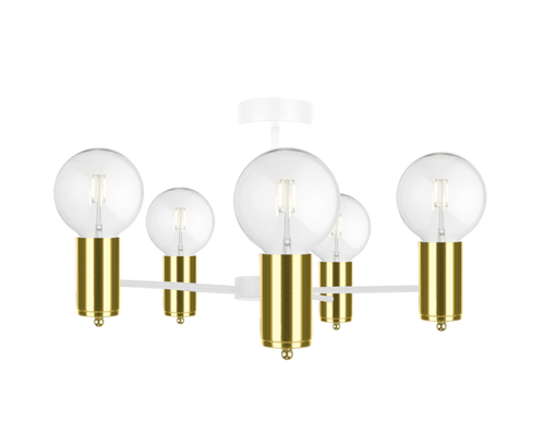 Skontrolujte Stropné svietidlo 5xE27 ARDE WHITE / GOLD