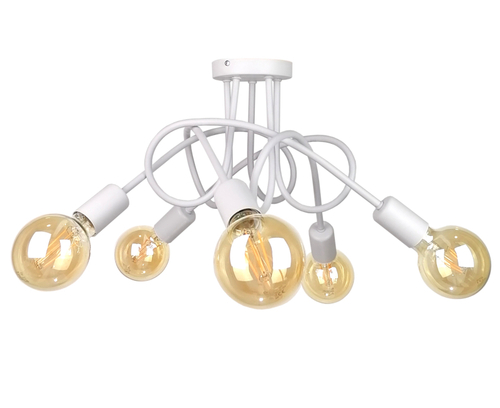 Skontrolujte Biele stropné svietidlo Keter Lighting RUMBA 5×E27