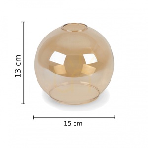 Stropné svietidlo Keter Lighting MONDE BLACK 1984, 3×E27, čierne s medovo sfarbeným sklom small 2