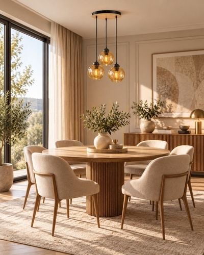 Skontrolujte Závesné svietidlo Keter Lighting AMBRE WOOD 2021, 3×E27, medové sklo, 30 cm