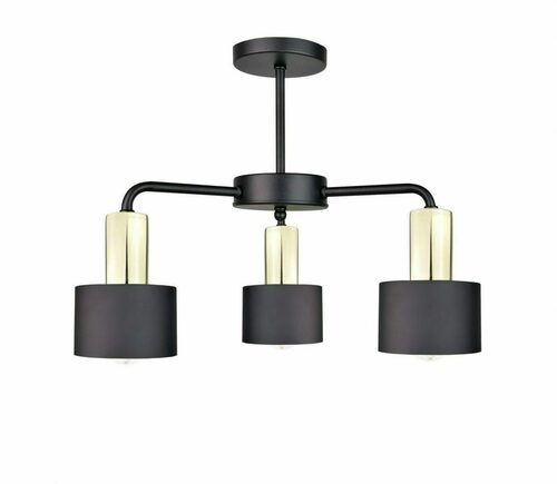 Skontrolujte Stropné svietidlo Keter Lighting LUCE 2051 čierno-zlaté, 3×E27