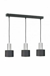 Závesné svietidlo Keter Lighting LUCE BLACK SILVER 2054, 3×E27, čierne/chróm small 0