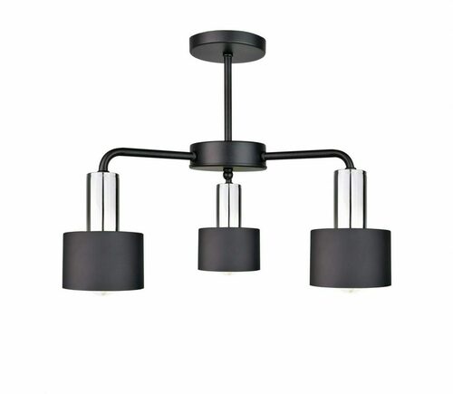Skontrolujte Stropné svietidlo Keter Lighting Luce Black Silver 2058 – čierna a chróm, 3xE27