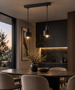 Závesné svietidlo Keter Lighting Luce Black 2060, čierne, 2×E27, 50 cm small 1