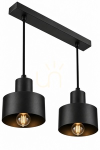 Závesné svietidlo Keter Lighting Luce Black 2060, čierne, 2×E27, 50 cm small 3