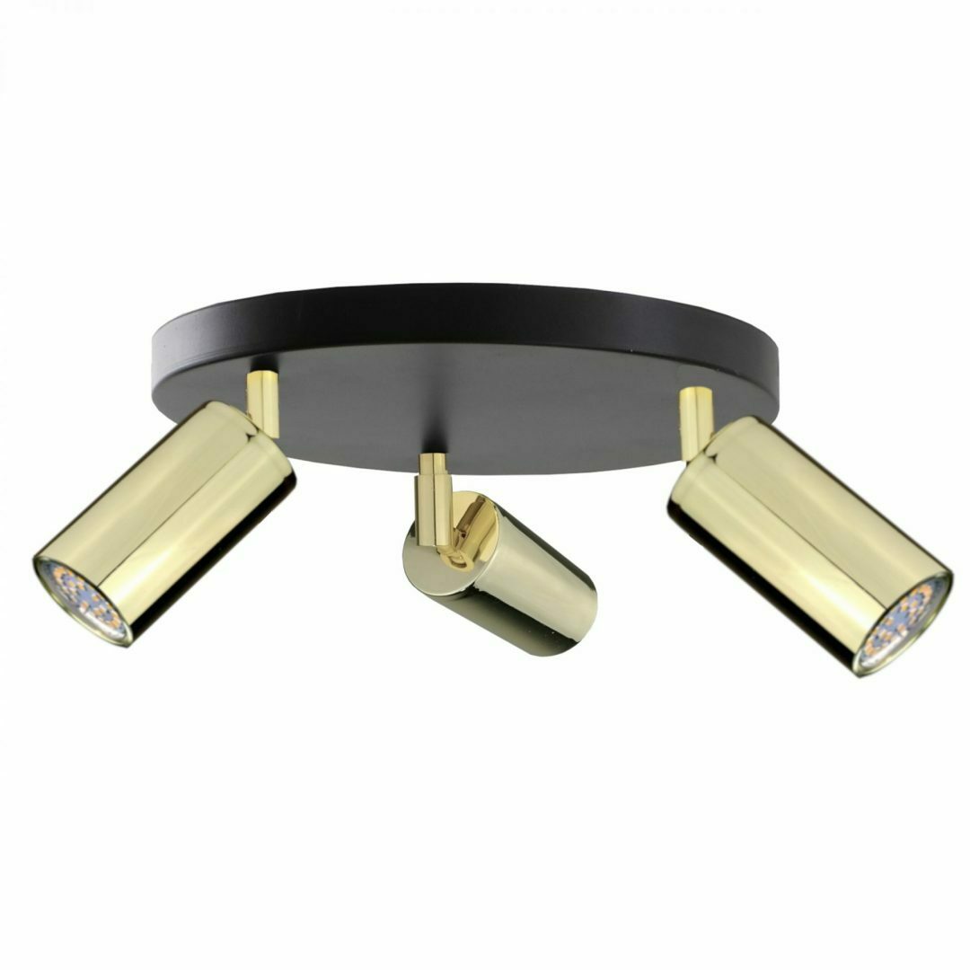 Skontrolujte Spot 3xGU10 EYE BLACK GOLD Spot 3xGU10 EYE BLACK GOLD