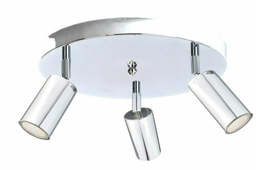 Skontrolujte Stropné bodové svietidlo Keter Lighting EYE SILVER 2100, chróm, 3×GU10, Ø30 cm