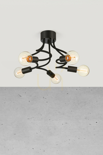 Skontrolujte Plafón Markslojd Medusa 5x20W čierny kov 70 cm 107931