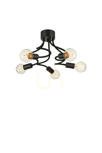 Skontrolujte Plafón Markslojd Medusa 5x20W čierny kov 70 cm 107931