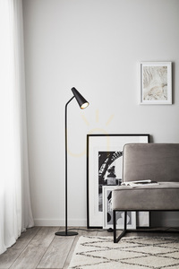 Podlahová lampa Markslojd Peak 107900 čierna kovová 138 cm small 1