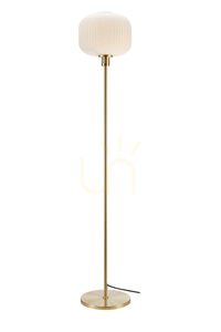 Podlahová lampa Markslojd SOBER 108054 biela sklo brúsená mosadz 140 cm small 0