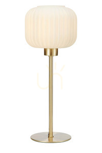 Stolová lampa Markslojd SOBER 108120 mosadz/biela sklo 38 cm small 0