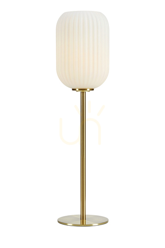 Skontrolujte Stolná lampa Markslojd CAVA 108251 biela brúsená mosadz sklo 55 cm