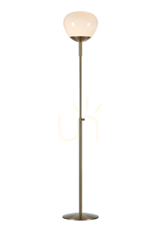 Skontrolujte Podlahová lampa Markslojd RISE 108277 biela starožitná kov/sklo 150 cm