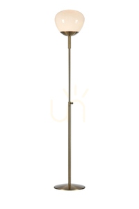 Podlahová lampa Markslojd RISE 108277 biela starožitná kov/sklo 150 cm small 0
