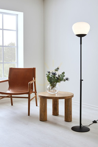 Podlahová lampa Markslojd RISE 108278 čierna kovová dymové sklo 150 cm small 1