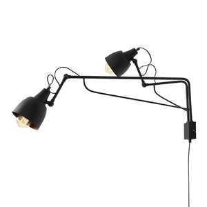 Nástenné svietidlo Aldex SOHO WALL 2 BLACK 1002D1 dvojramenné výkyvné 2xE27 matne čierne small 0